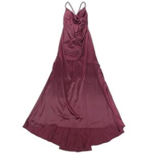 GALINA Signature Stretch Satin Mermaid Gown Bridesmaid Dress Wine Burgundy 8